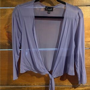 Connected Apparel Lavender Sheer Wrap Around